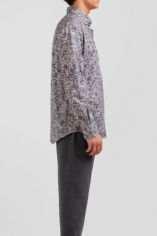 Chemise Pop 60 - Beige et Ciel