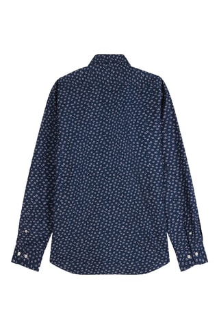 Chemise Raffaello Print - Bleu marine et rose poudré