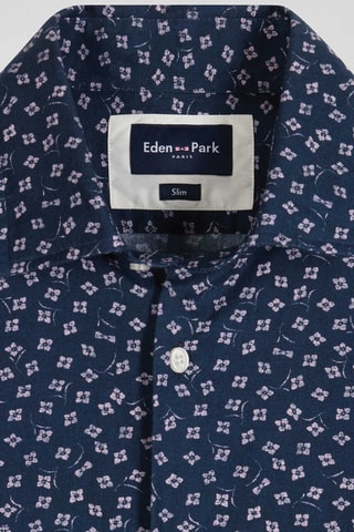 Chemise Raffaello Print - Bleu marine et rose poudré