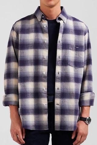 Chemise Check Voile - Violet et écru