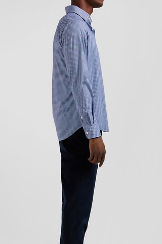 Chemise Happy Print - Bleu pétrole et écru