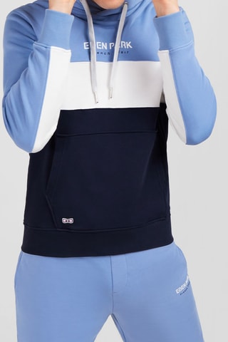 Sweat à capuche Girondin - Ciel et noir