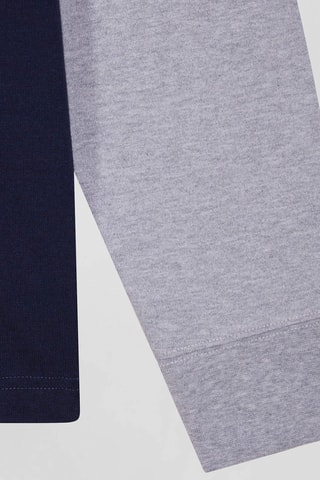 Maillot Japonais - Marron chiné et bleu marine