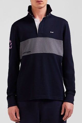 Maillot Castelnaudary - Bleu marine et gris chiné