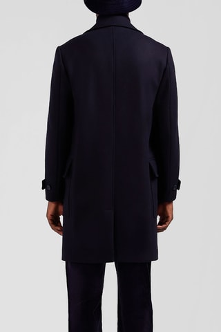 Manteau en laine Militaire - Bleu foncé