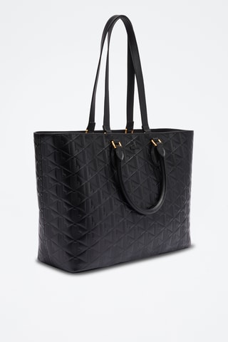 Sac porté épaule en cuir - Noir