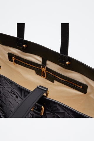 Sac porté épaule en cuir - Noir