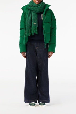 Echarpe en alpaga et laine - Vert foncé