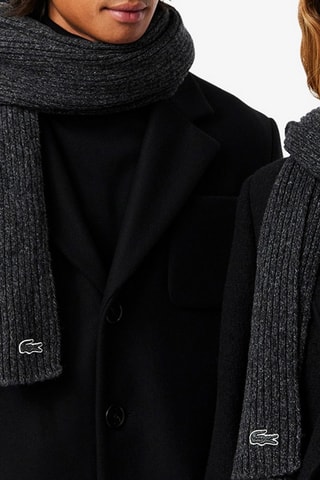 Echarpe en laine - Gris foncé chiné