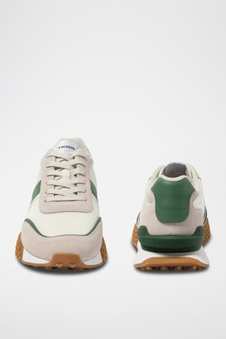 Baskets en cuir L-Spin Deluxe - Blanc et vert foncé