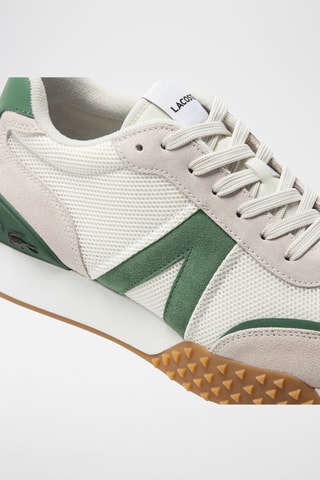 Baskets en cuir L-Spin Deluxe - Blanc et vert foncé