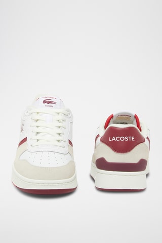 Baskets en cuir T-Clip - Blanc et beige