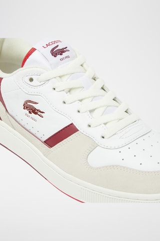 Baskets en cuir T-Clip - Blanc et beige