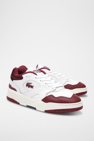 Baskets en cuir Lineshot - Blanc et bordeaux