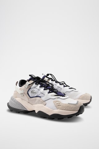 Baskets en cuir L-Guard Breaker - Blanc et bleu marine