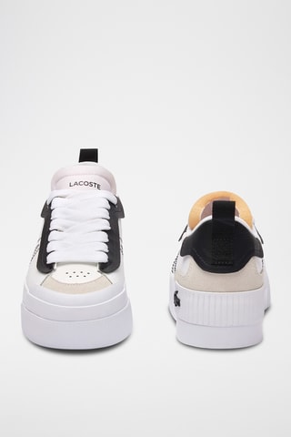 Baskets en cuir L004 - Blanc et noir