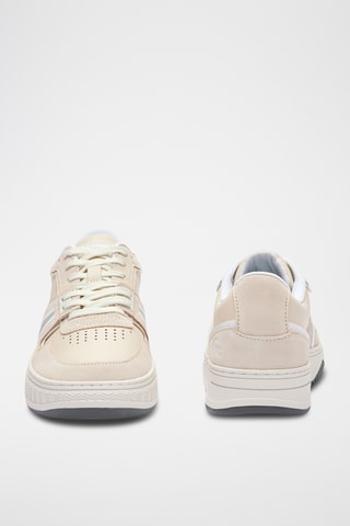 Baskets en cuir L001 - Ecru