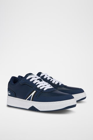 Baskets en cuir L001 - Bleu marine