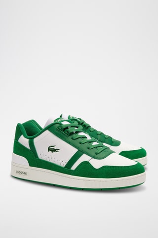 Baskets en cuir T-Clip - Vert clair et blanc