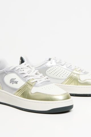 Baskets en cuir L001 - Ecru