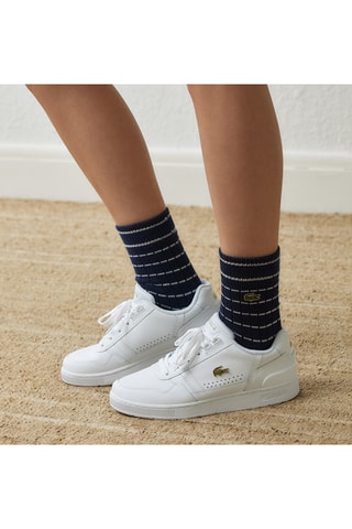 Baskets en cuir T-Clip - Blanc