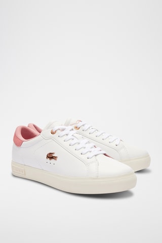 Baskets en cuir Powercourt Leather - Blanc et rose poudré