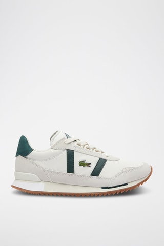 Baskets en cuir Partner Retro - Blanc et vert foncé