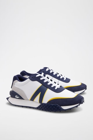 Baskets en cuir L-Spin Deluxe - Blanc et bleu marine