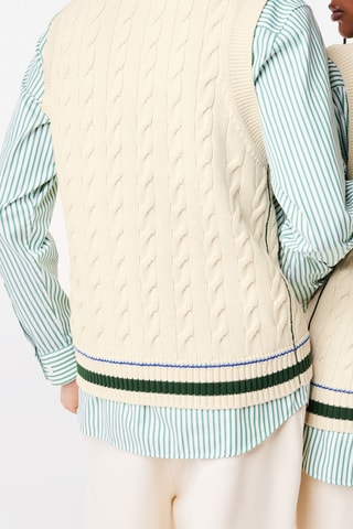 Pull sans manches en coton biologique - Ecru