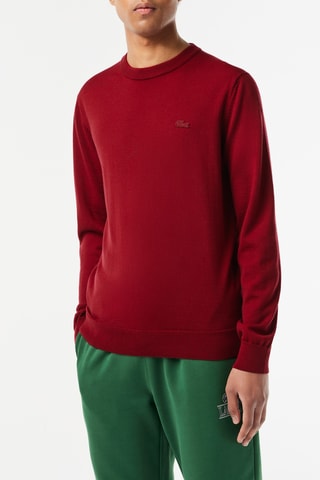 Pull regular en laine - Bordeaux