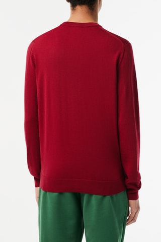 Pull regular en laine - Bordeaux