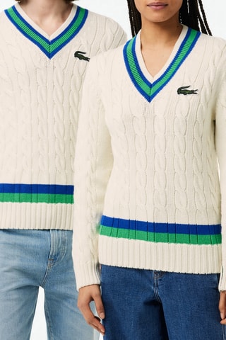 Pull classic fit en laine - Ecru