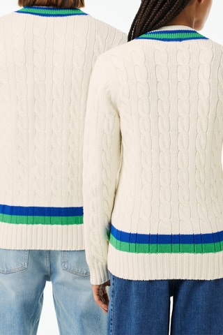 Pull classic fit en laine - Ecru