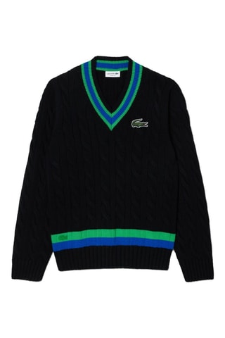 Pull classic fit en laine - Noir