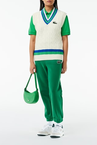 Pull classic fit sans manches en laine - Ecru