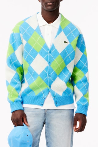 Gilet en laine - Turquoise et vert clair