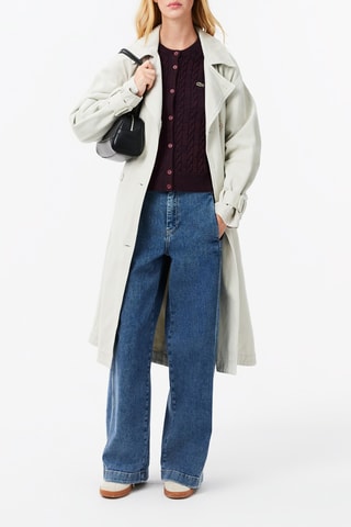 Gilet en laine et coton biologique - Bordeaux