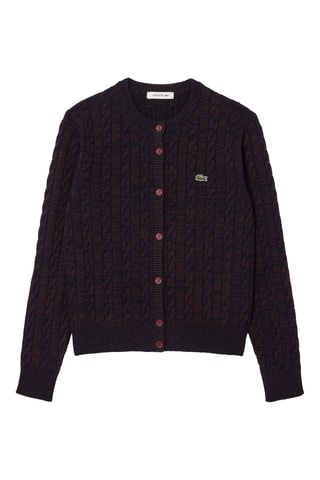 Gilet en laine et coton biologique - Bordeaux