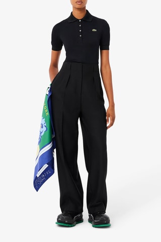 Pantalon straight en laine - Noir