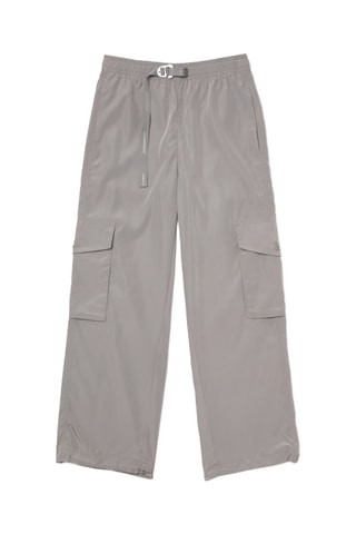 Pantalon cargo large - Gris clair