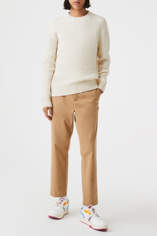 Chino tapered en coton biologique - Beige