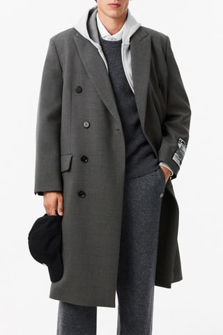 Manteau en laine - Gris chiné