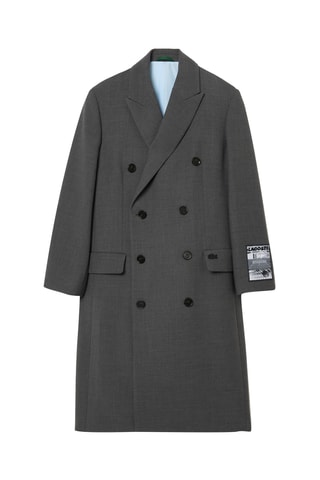 Manteau en laine - Gris chiné