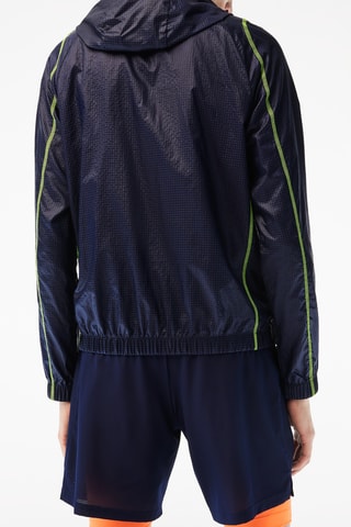 Veste regular à capuche Roland-Garros - Bleu marine et jaune électrique