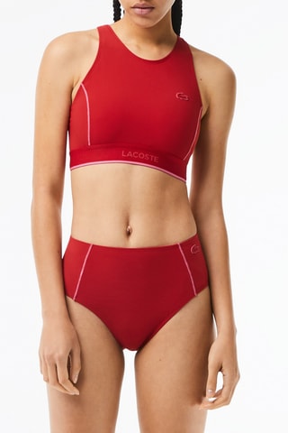 Bas de maillot taille haute - Bordeaux