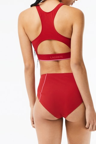 Bas de maillot taille haute - Bordeaux