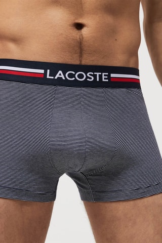 3 boxers Bleu marine et blanc