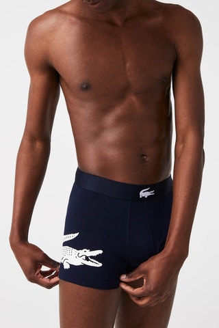 3 boxers Bleu marine et gris clair chiné