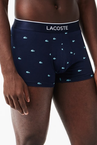 3 boxers - Gris chiné, bleu et blanc