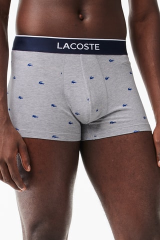 3 boxers - Gris chiné, bleu et blanc